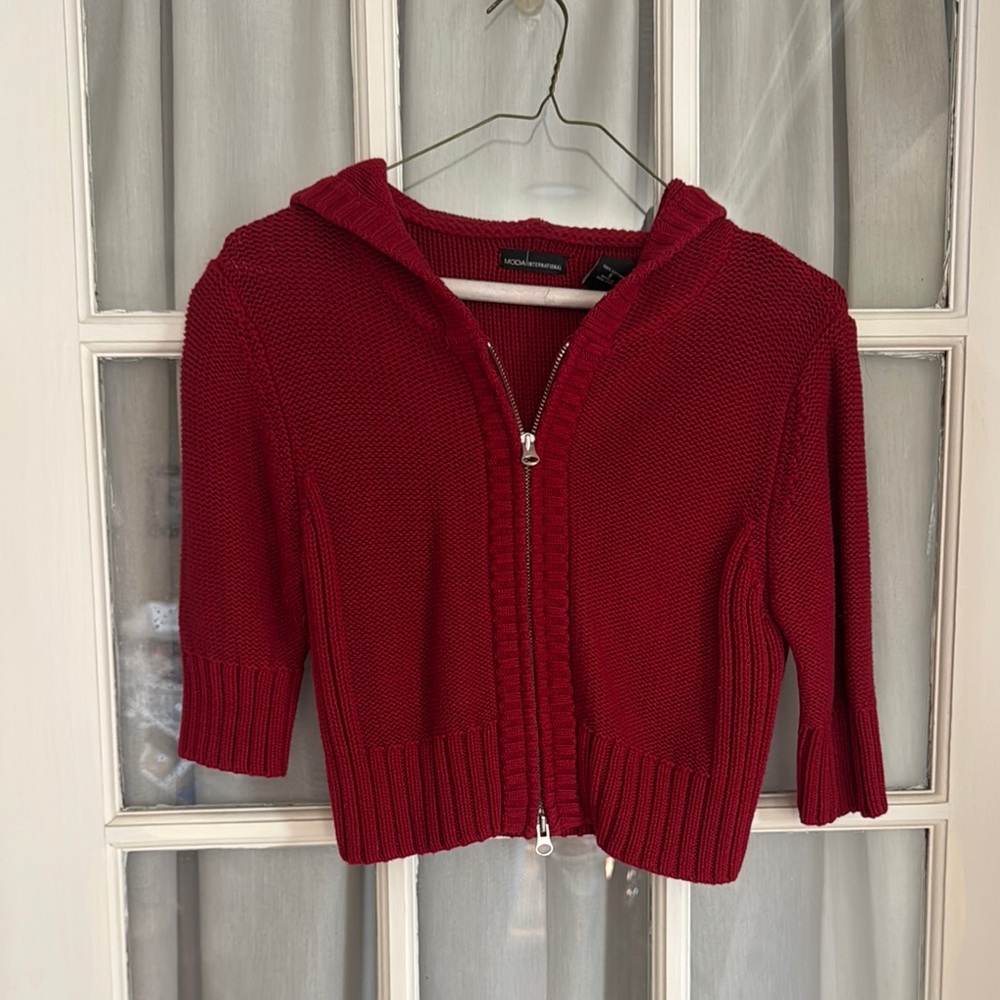 Red Hooded Sweater